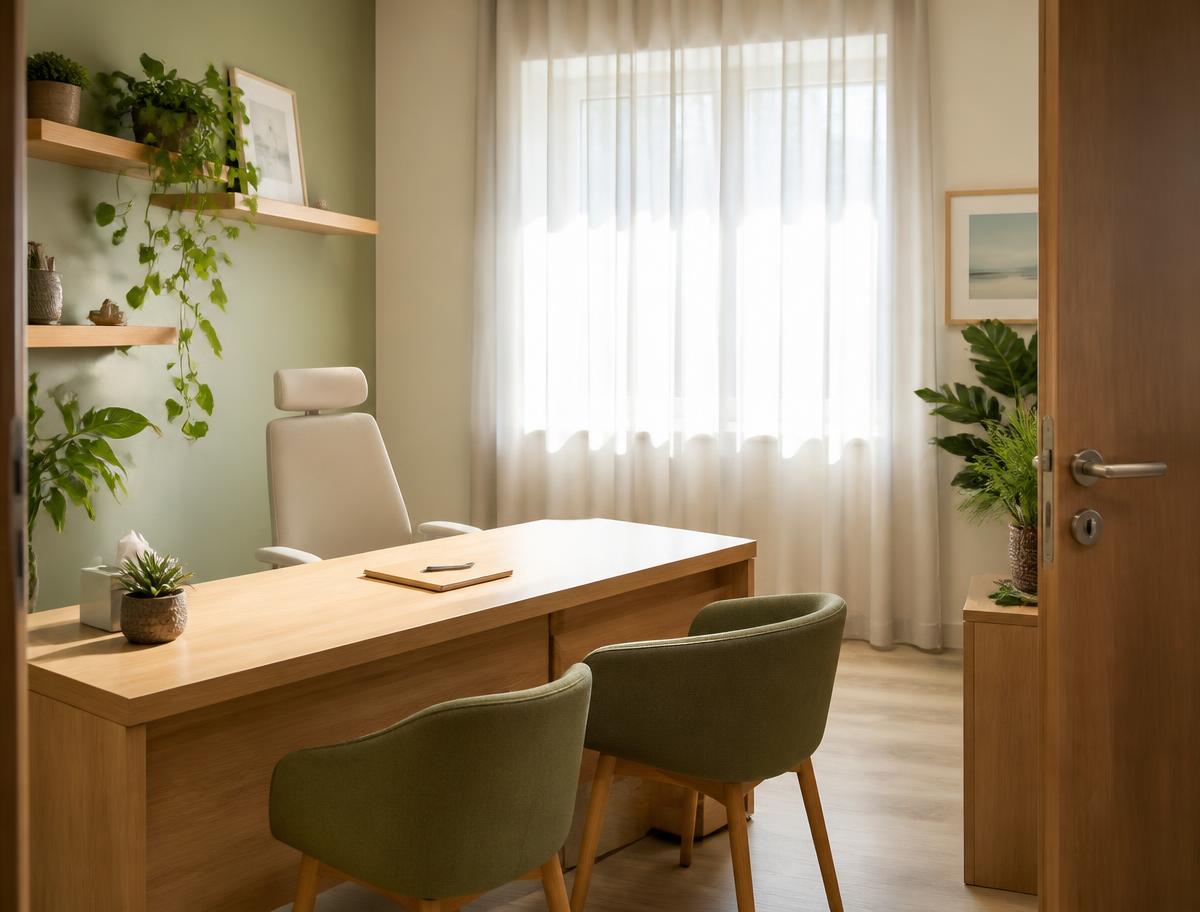 Consultório da Formma Plena preparado para consultas de nutrologia e nutrição no Tatuapé